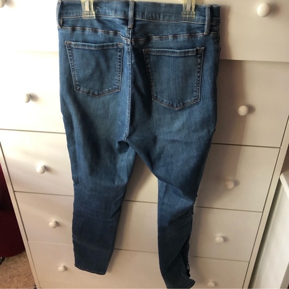 NWOT PACSUN BLUE SKINNY ANKLE LACE UP JEANS - Picture 3 of 4